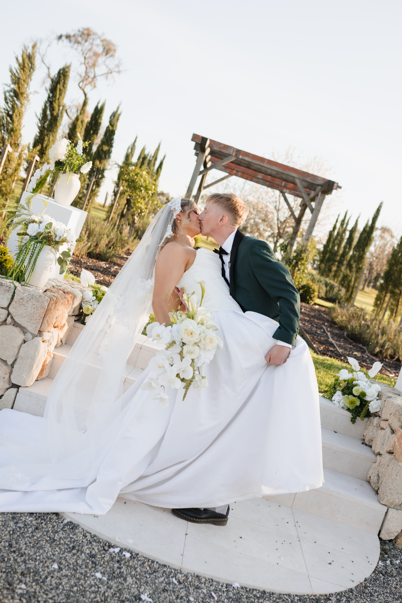 Elegant bridal portrait in natural light